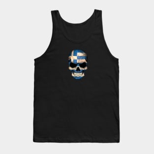 Greek Flag Skull Tank Top